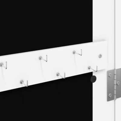 Sieradenkast met spiegel wandgemonteerd 30x8,5x106 cm wit