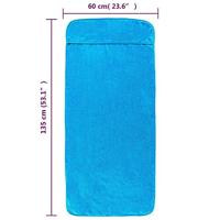 VidaXL Strandhanddoeken 2 st 400 g/m² 60x135 cm stof turquoise - thumbnail
