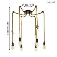 Eglo TouwlampRampside spider 6-lichts - 43195 - thumbnail