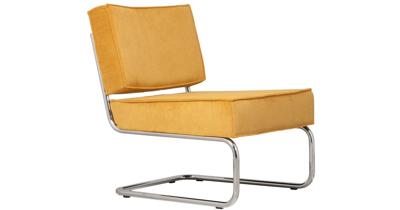 Zuiver Ridge Rib fauteuil yellow