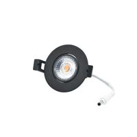 Interlight LED inbouwspot 8W 2700K 640 lumen dimbaar zwart Camini kantelbaar - thumbnail