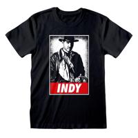T-Shirt met Korte Mouwen Indiana Jones Indy Zwart Unisex - Maat: M - thumbnail