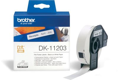 Labels Brother DK-11203 Wit Zwart Zwart/Wit Papier