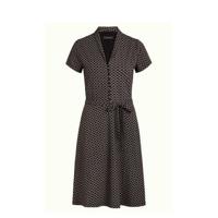 King Louie A-lijn jurk Fresno met all over print en ceintuur zwart - thumbnail