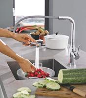 Grohe Essence 1 Gats Keukenkraan Met L Uitloop Met Uittrekbare Dual Spray Chroom - thumbnail