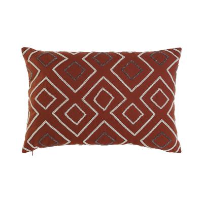 Kussenhoes DKD Home Decor 60 x 1 x 40 cm Terra cotta Geometrisch