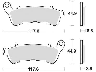 TRW remblokken "mcb 776 brake pad mcb 776 organic standard