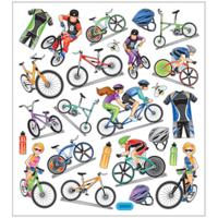 Creotime stickervel fietsen 16,5 x 15 cm 25 stuks - thumbnail