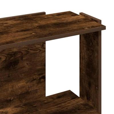 Boekenkast 3-laags 60x30x80 cm bewerkt hout gerookt eikenkleur