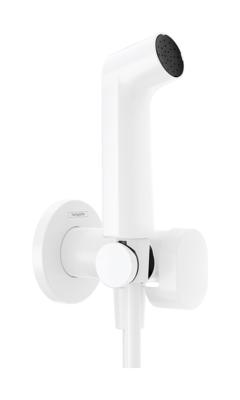 Hansgrohe bidethanddouche 1jet EcoSmart voor warm water met douchehouder en doucheslang 125 cm, mat wit