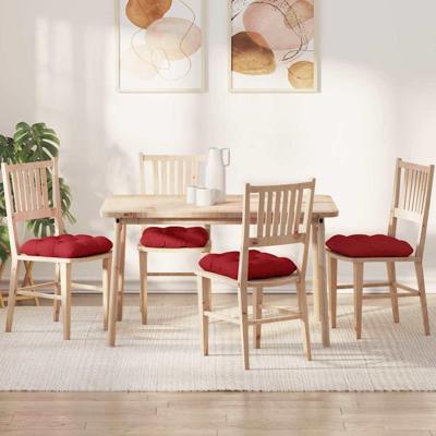 VidaXL Zitkussens 4 pcs rood 40 x 40 x 12 cm stof