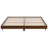 Bedframe zonder matras bewerkt hout bruin eikenkleur 120x200 cm - thumbnail