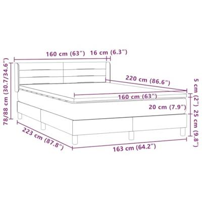 Boxspring met matras fluweel zwart 160x220 cm