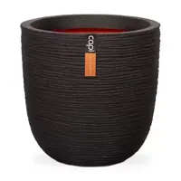 Capi Pot Bol Rib NL 35x34 cm - Zwart - thumbnail