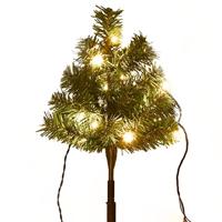 Tuinpadkerstbomen 6 st met warmwitte LED's 45 cm PVC - thumbnail