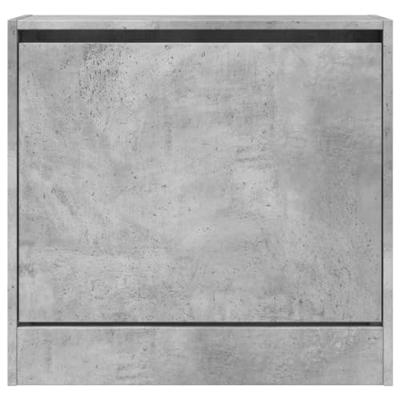 Schoenenkast 60x21x57 cm bewerkt hout betongrijs Schoenenkast 60x21x57 cm bewerkt hout betongrijs