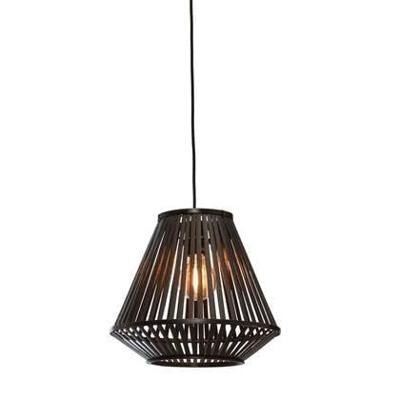 GOOD&MOJO Hanglamp 'Merapi' Diamond, Bamboe, 30cm, kleur Zwart