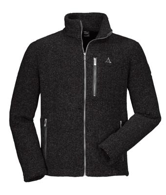 Tricot-fleecejack met hoog te sluiten rits Van Schöffel grijs