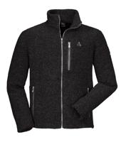 Tricot-fleecejack met hoog te sluiten rits Van Schöffel grijs - thumbnail