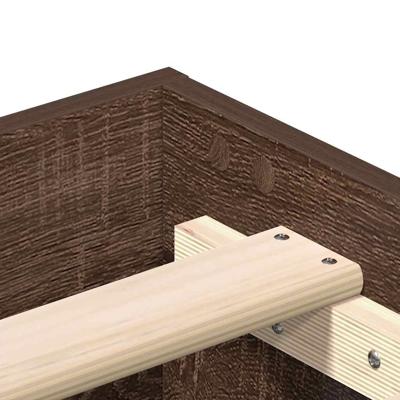 Bedframe zonder matras 140x200 cm spaanplaat bruin eikenkleurig