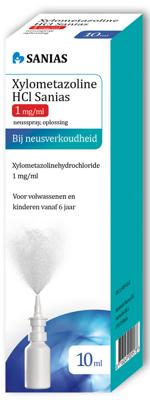 Sanias Xylometazoline HCI 1mg spray 10 Milliliter