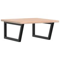 Badkamer wandschap staal en massief eikenhout - thumbnail