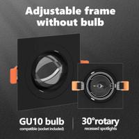 VidaXL Spotje 24 pcs zwart 9 x 9 x 2 cm aluminium - thumbnail