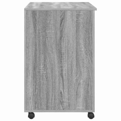Bureau met Wielen met lade Grijs 91 x 50 x 77 cm Bewerkt hout