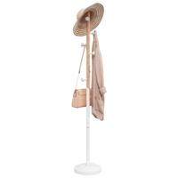 VidaXL Kapstok 177 cm gepoedercoat ijzer wit - thumbnail