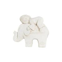 Decoratieve figuren DKD Home Decor Wit Olifant Orientaals 44 x 22 x 40 cm - thumbnail