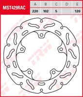 TRW remschijf "mst429rac" rotor mst429rac rigid - thumbnail