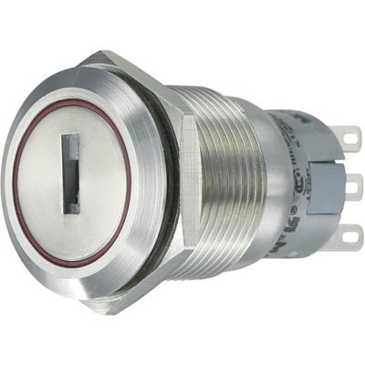 TRU COMPONENTS LAS1-AGQ-11Y/21 Vandalismebestendige sleutelschakelaar 250 V/AC 5 A 1x aan/aan 1 x 90 ° IP40 1 stuk(s)