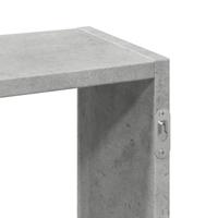 Wandschap 159x18x66 cm bewerkt hout betongrijs - thumbnail