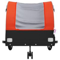 Fietstrailer 45 kg ijzer zwart en oranje - thumbnail