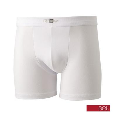 Underwear Freeman heren boxershort 18070 - Tunnel elastiek - Katoenen mannen ondergoed - M - Wit - Onderbroek heren heren heren heren heren -