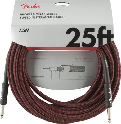 Fender Professional Tweed instrumentkabel 7.5 meter rood