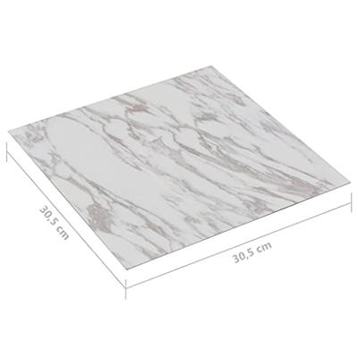 Vloerplanken 20 st zelfklevend 1,86 m PVC wit marmerpatroon - thumbnail
