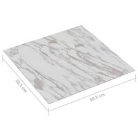 Vloerplanken 20 st zelfklevend 1,86 m PVC wit marmerpatroon - thumbnail