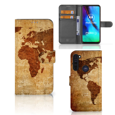 Motorola Moto G Pro | Flip Cover | Wereldkaart Motorola Moto G Pro | Flip Cover | Wereldkaart