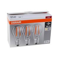 OSRAM HOMELIGHTING 4058075819290 LED-lamp Energielabel E (A - G) E27 Peer 6.5 W = 60 W Warmwit (Ø x l) 60.0 mm x 105.0 mm 3 stuk(s) - thumbnail