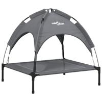 VidaXL Hondenmand met luifel oxford stof en staal antracietkleurig - thumbnail