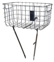 Basil robin - fietsmand - voorop - zilver - thumbnail