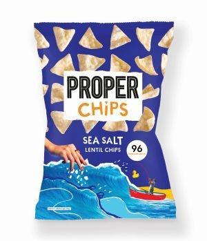 Proper lentil chips Sea Salt, zak van 20 g