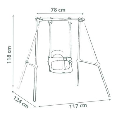 Smoby metalen babyschommel - 120 x 117 x 120 cm Smoby metalen babyschommel - 120 x 117 x 120 cm
