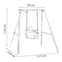 Smoby metalen babyschommel - 120 x 117 x 120 cm - thumbnail