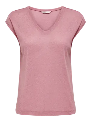 Only Silvery Lurex Top