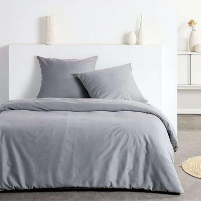 Beddenset - TODAY - Essential - 2 personen - 220 x 240 cm - Gewassen grijs effect