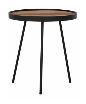 DTP Home Bijzettafel 'Saturnus' Teakhout, 40cm, kleur Naturel