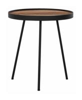 DTP Home Bijzettafel 'Saturnus' Teakhout, 40cm, kleur Naturel - thumbnail