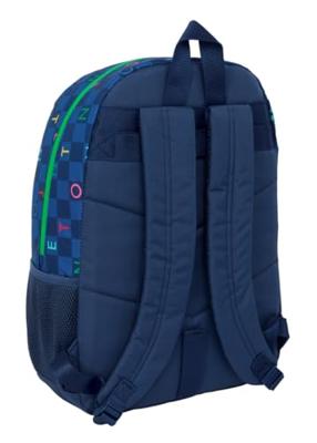 Schoolrugzak Benetton Damero Marineblauw 30 x 46 x 14 cm
